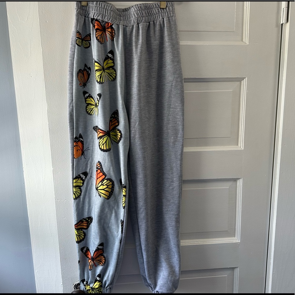 Butterfly print joggers
